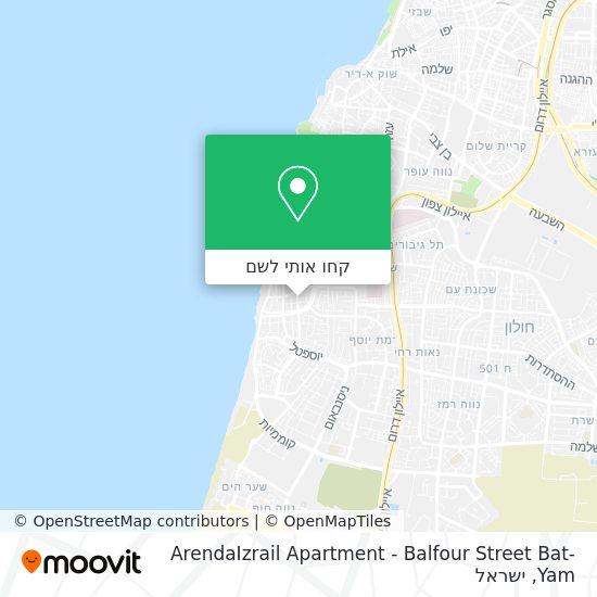 מפת ArendaIzrail Apartment - Balfour Street Bat-Yam