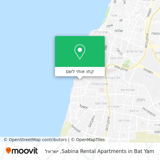 מפת Sabina Rental Apartments in Bat Yam