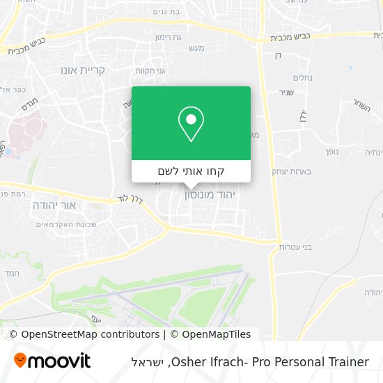 מפת Osher Ifrach- Pro Personal Trainer