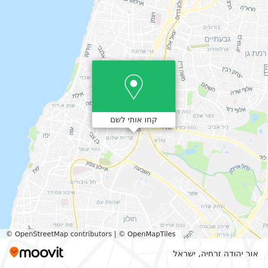 מפת אור יהודה זרחיה