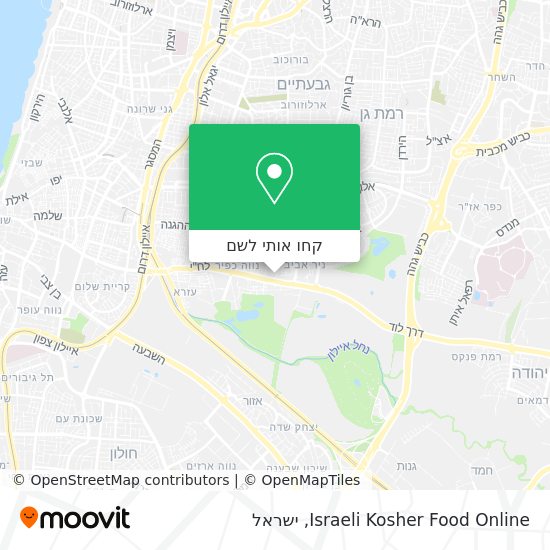 מפת Israeli Kosher Food Online