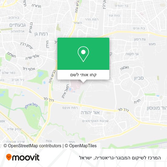 מפת המרכז לשיקום המבוגר-גריאטריה