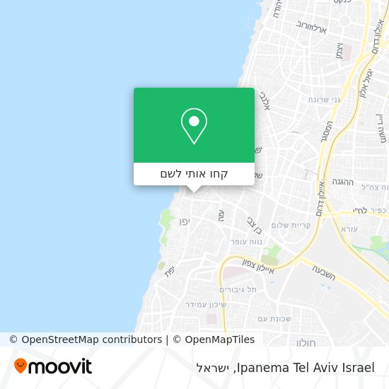 מפת Ipanema Tel Aviv Israel