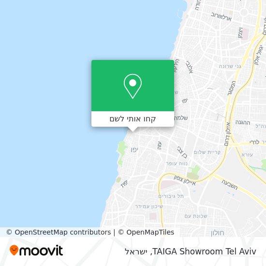 מפת TAIGA Showroom Tel Aviv