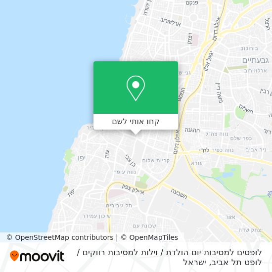 מפת לופטים למסיבות יום הולדת / וילות למסיבות רווקים / לופט תל אביב