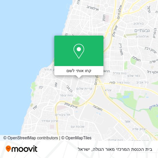 מפת בית הכנסת המרכזי מאור הגולה