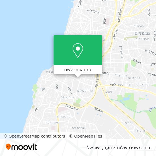 מפת בית משפט שלום לנוער