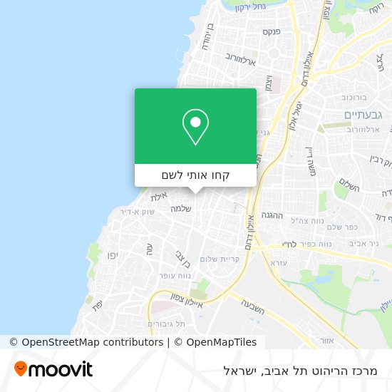 מפת מרכז הריהוט תל אביב