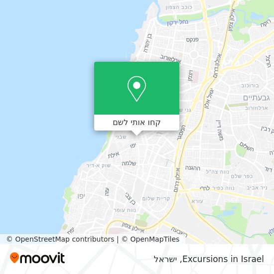 מפת Excursions in Israel
