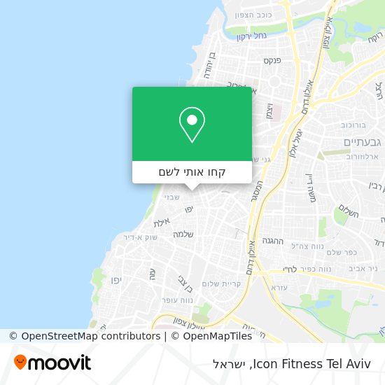 מפת Icon Fitness Tel Aviv