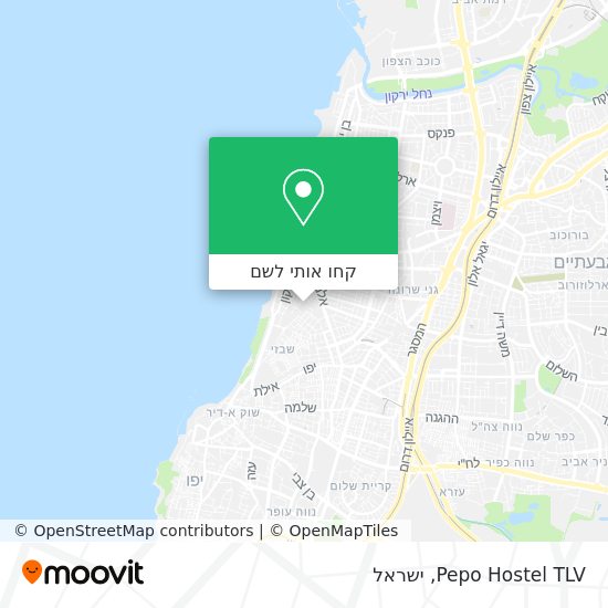מפת Pepo Hostel TLV
