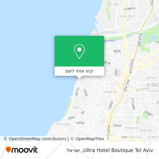 מפת Ultra Hotel Boutique Tel Aviv