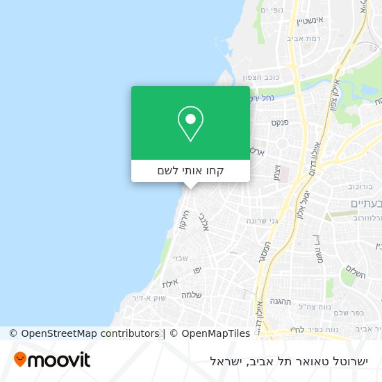 מפת ישרוטל טאואר תל אביב