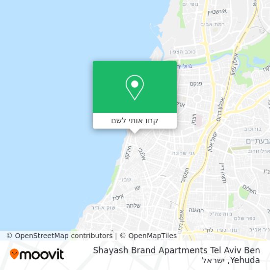 מפת Shayash Brand Apartments Tel Aviv Ben Yehuda