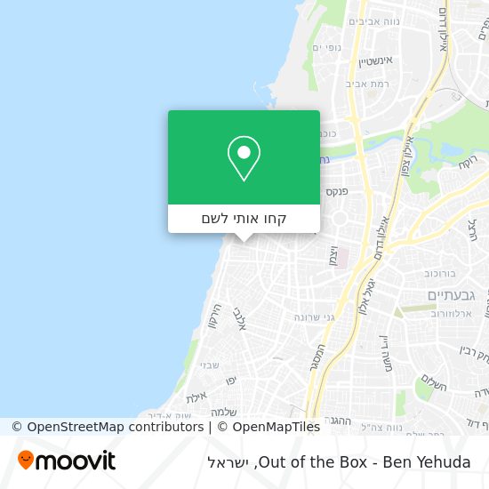 מפת Out of the Box - Ben Yehuda