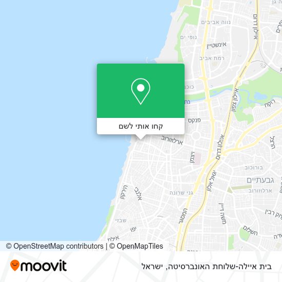 מפת בית איילה-שלוחת האונברסיטה