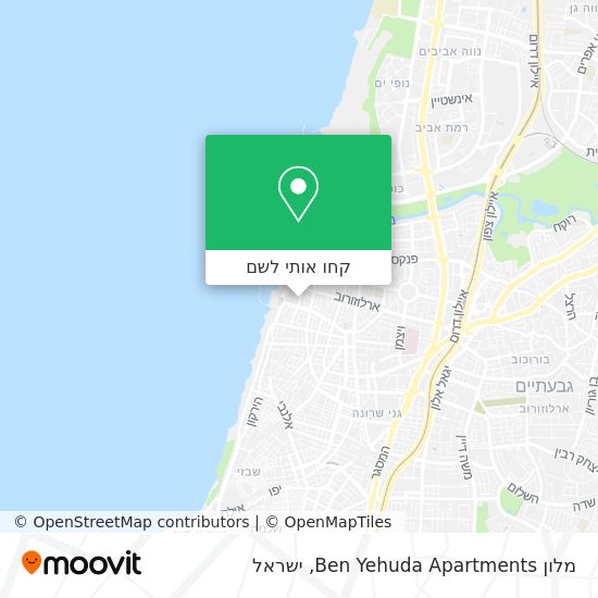 מפת מלון Ben Yehuda Apartments