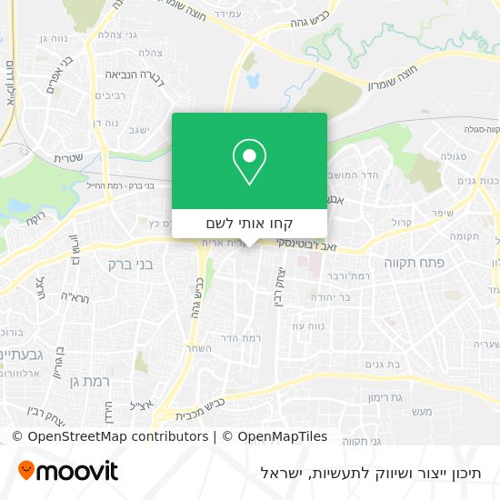 מפת תיכון ייצור ושיווק לתעשיות
