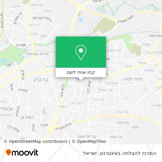 מפת המרכז להצלחה באינטרנט