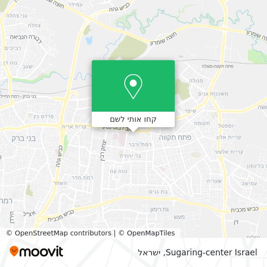 מפת Sugaring-center Israel