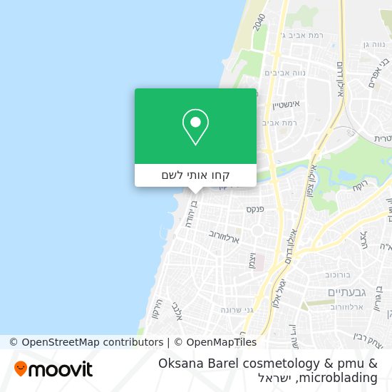 מפת Oksana Barel cosmetology & pmu & microblading