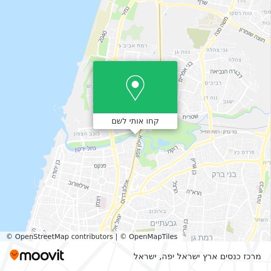 מפת מרכז כנסים ארץ ישראל יפה