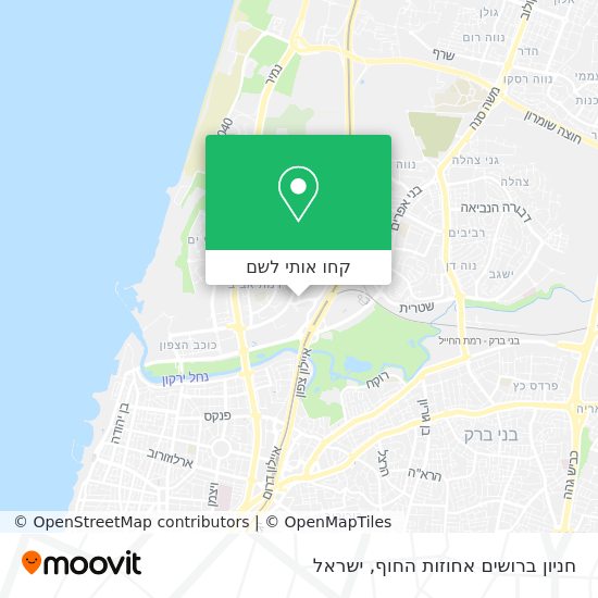 מפת חניון ברושים אחוזות החוף