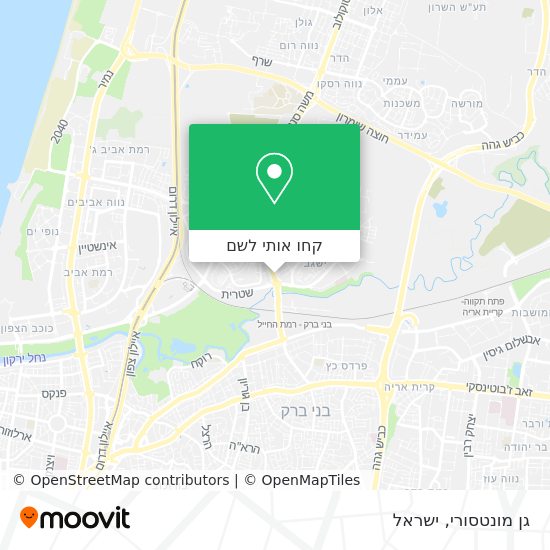 מפת גן מונטסורי