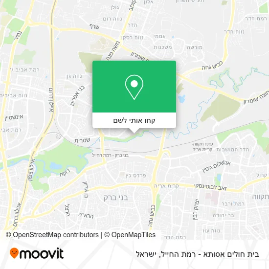 מפת בית חולים אסותא - רמת החייל