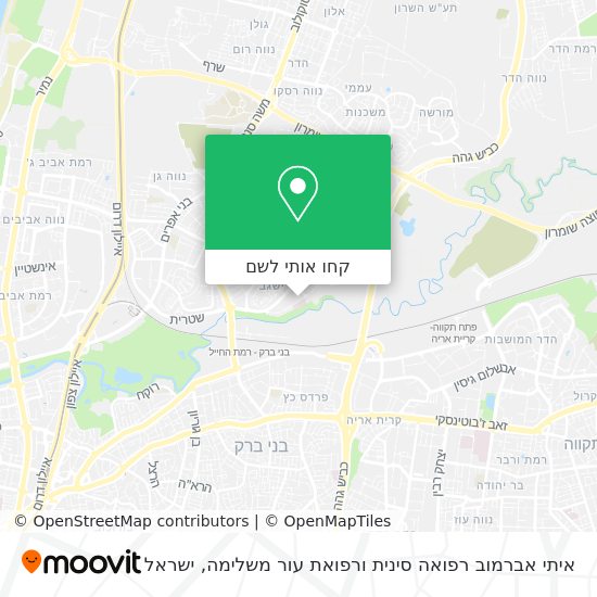 מפת איתי אברמוב רפואה סינית ורפואת עור משלימה