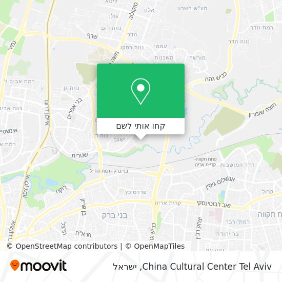 מפת China Cultural Center Tel Aviv