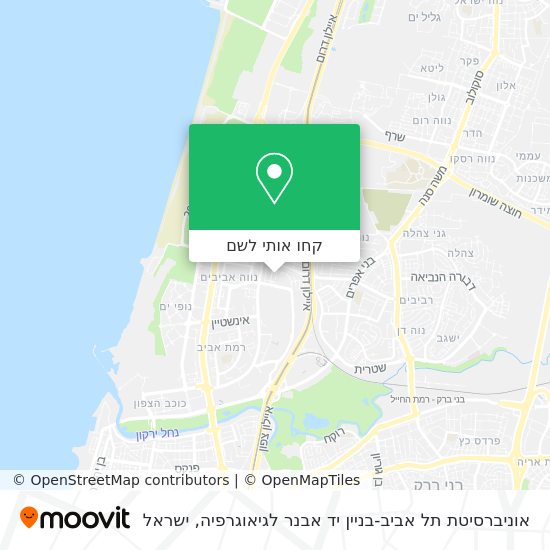 מפת אוניברסיטת תל אביב-בניין יד אבנר לגיאוגרפיה