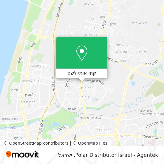 מפת Polar Distributor Israel - Agentek