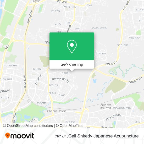 מפת Gali Shkedy Japanese Acupuncture