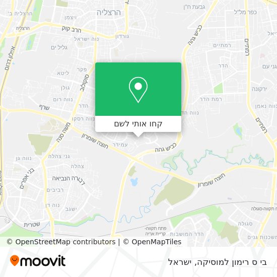 מפת בי ס רימון למוסיקה