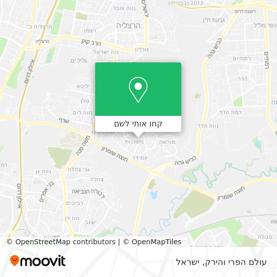 מפת עולם הפרי והירק