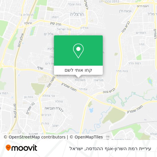 מפת עיריית רמת השרון-אגף ההנדסה