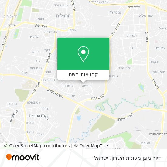 מפת דיור מוגן מעונות השרון