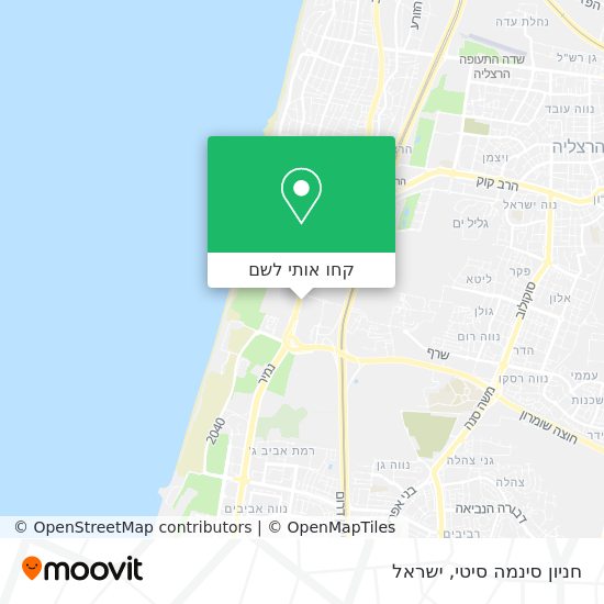 מפת חניון סינמה סיטי