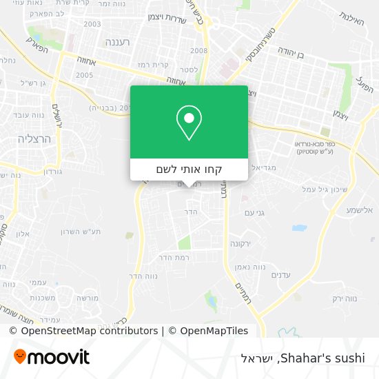 מפת Shahar's sushi