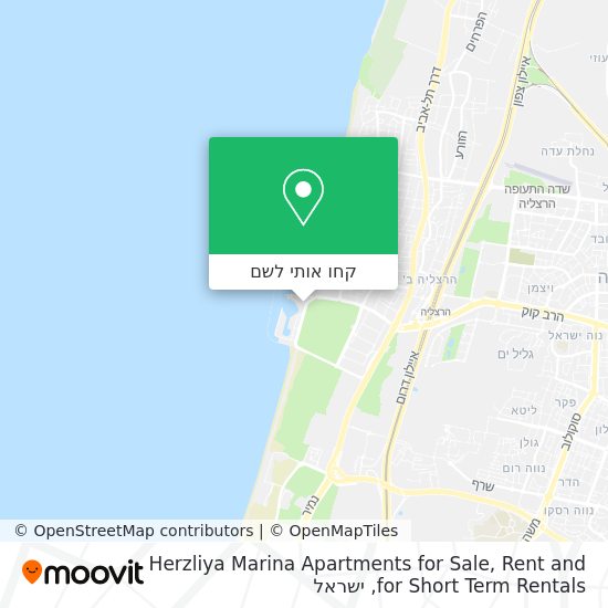 מפת Herzliya Marina Apartments for Sale, Rent and for Short Term Rentals