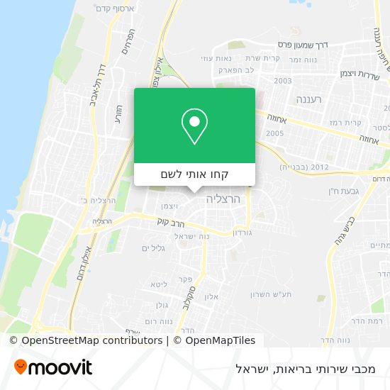 מפת מכבי שירותי בריאות