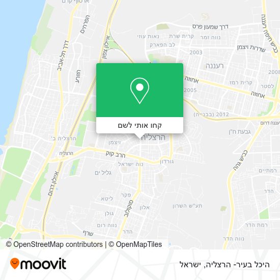 מפת היכל בעיר- הרצליה