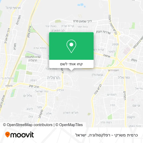 מפת כרמית משרקי - רפלקסולוגיה