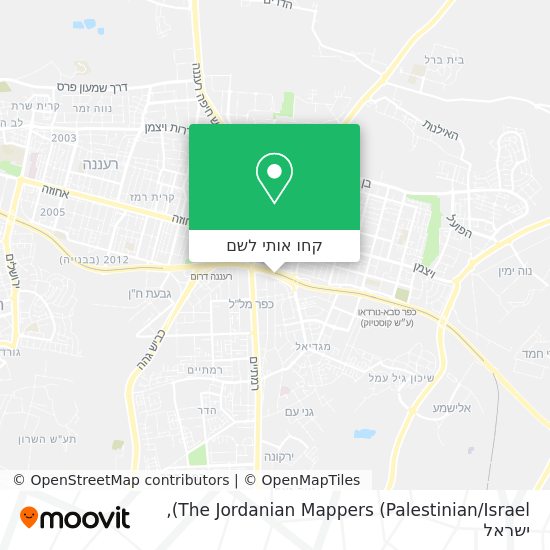 מפת The Jordanian Mappers (Palestinian / Israel)