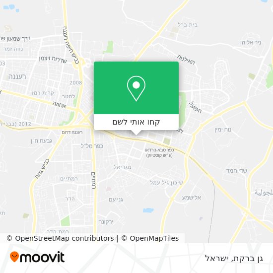 מפת גן ברקת