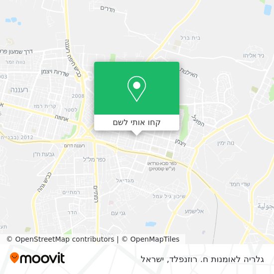 מפת גלריה לאומנות ח. רוזנפלד