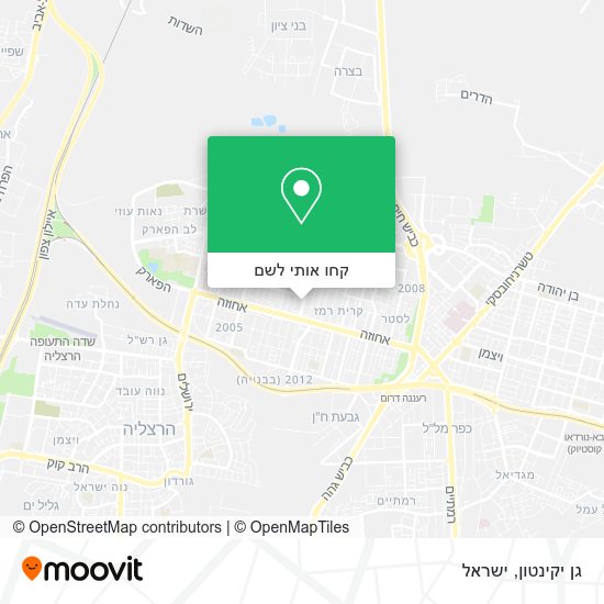 מפת גן יקינטון