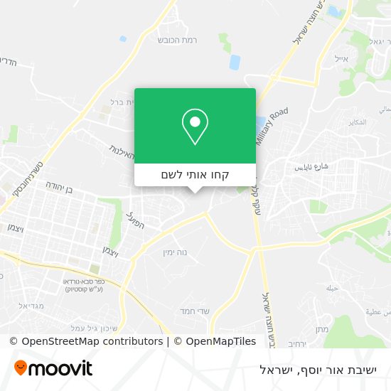 מפת ישיבת אור יוסף