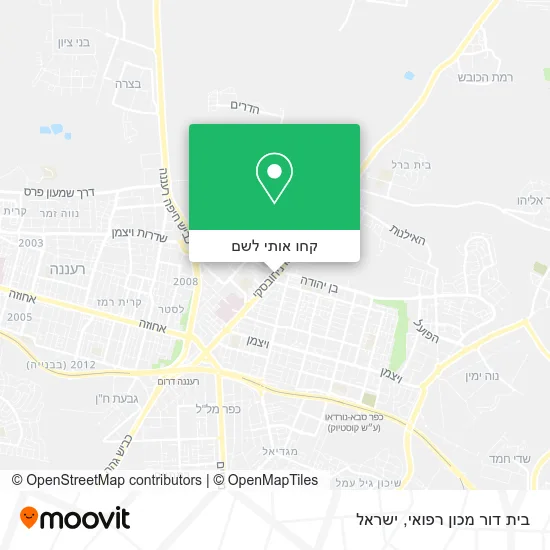 מפת בית דור מכון רפואי